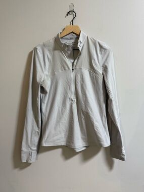 Men’s Under Armour Light Gray Half-Zip Running Top